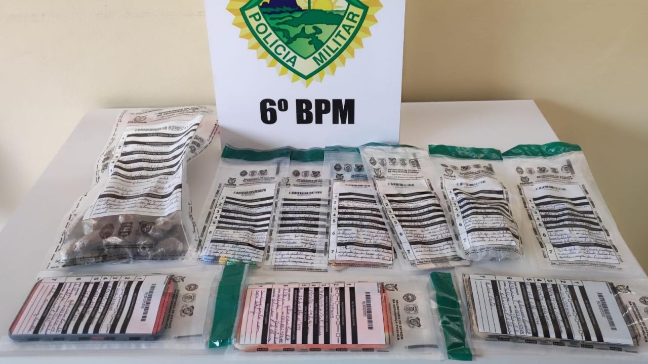 Operação no Centro de Catanduvas termina com prisão por tráfico e apreensão de drogas e dinheiro