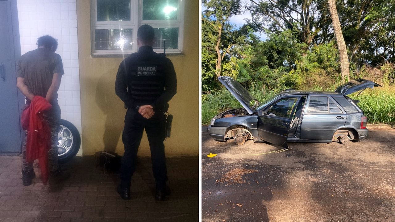 Flagrado com peças suspeitas na madrugada, homem pode estar ligado a carro furtado encontrado horas depois em Cascavel