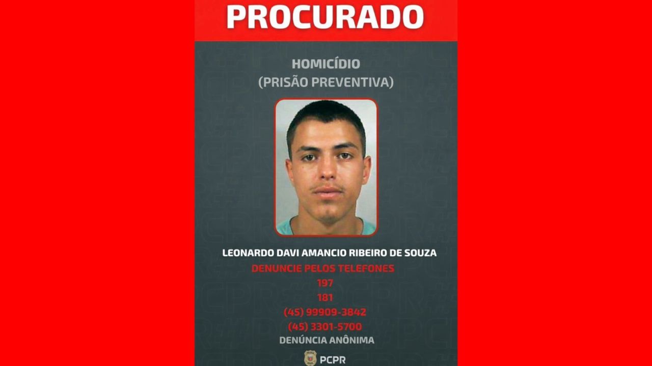 Delegacia de Homicídios divulga foto do homem acusado de matar, Janaina Teixeira Fogaça em Cascavel