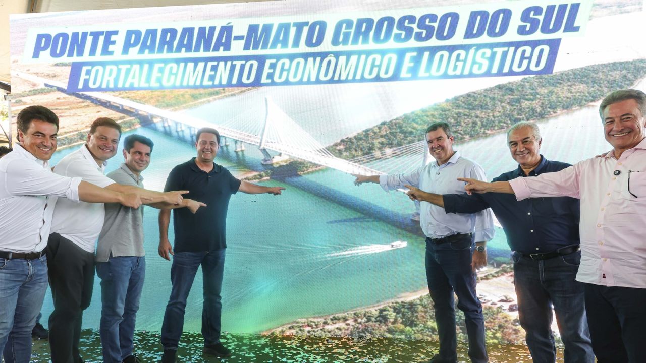 Paraná e Mato Grosso do Sul recebem anteprojeto de ponte para ligar estados