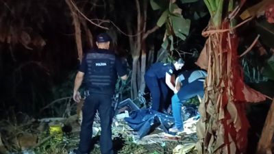 Imagem referente a notícia: Corpo carbonizado é encontrado em área de descarte irregular em Foz do Iguaçu