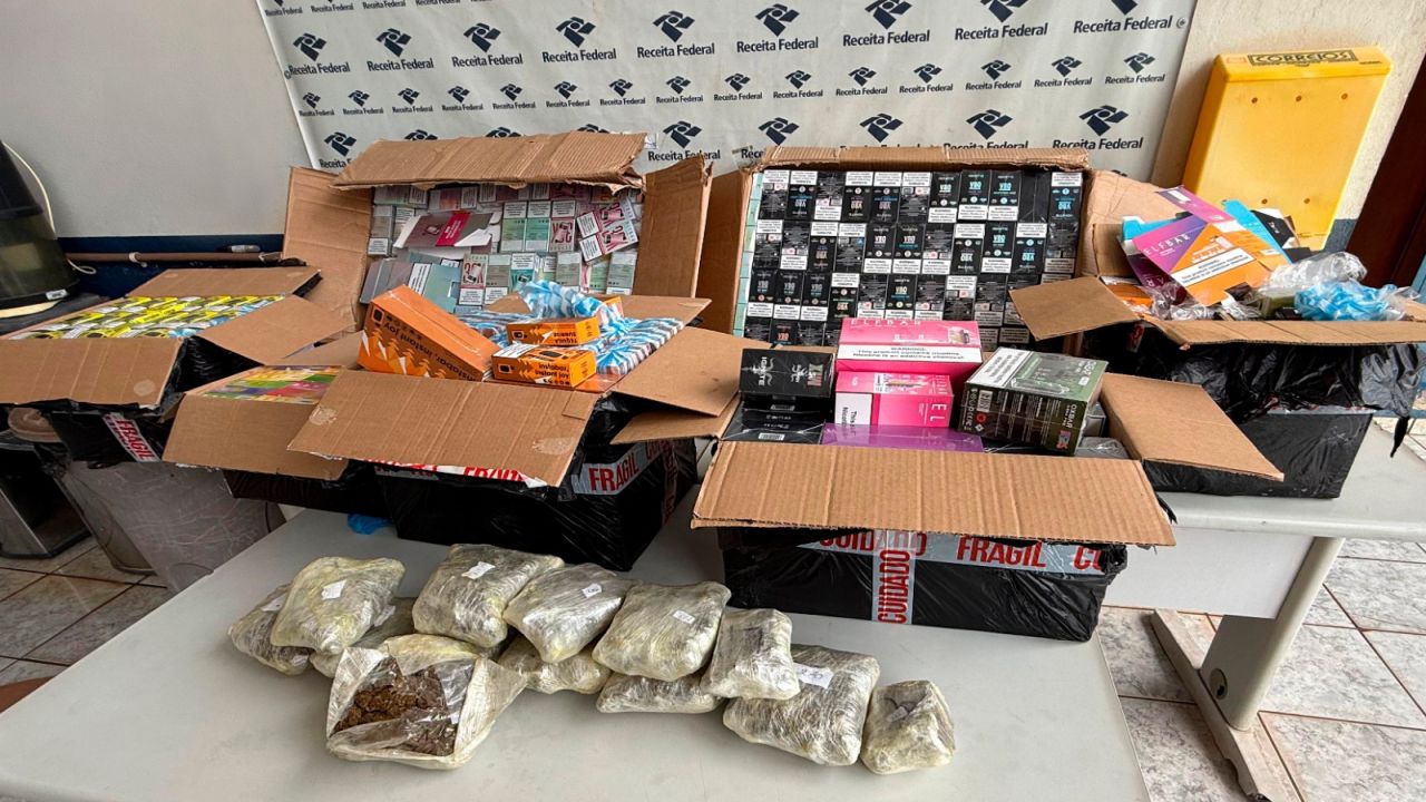 Receita Federal apreende drogas, cigarros eletrônicos e mercadorias estrangeiras em Cascavel