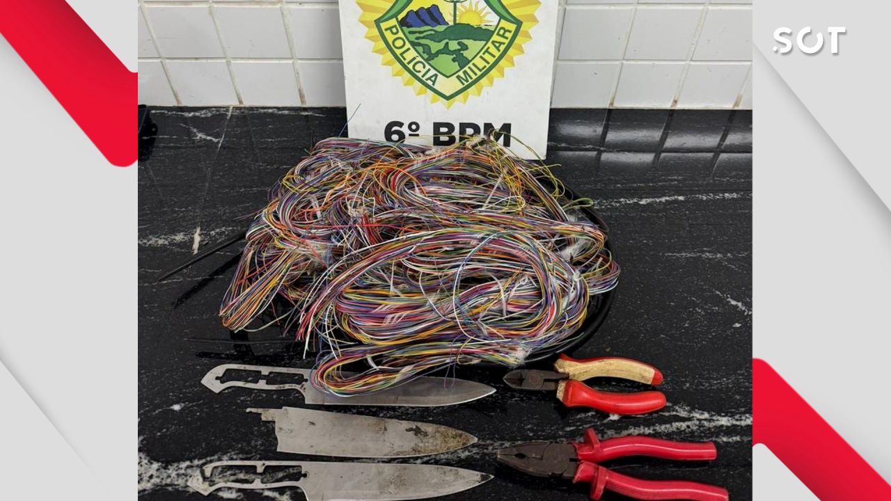 Homem é preso suspeito de furtar fios de poste no bairro universitário em Cascavel