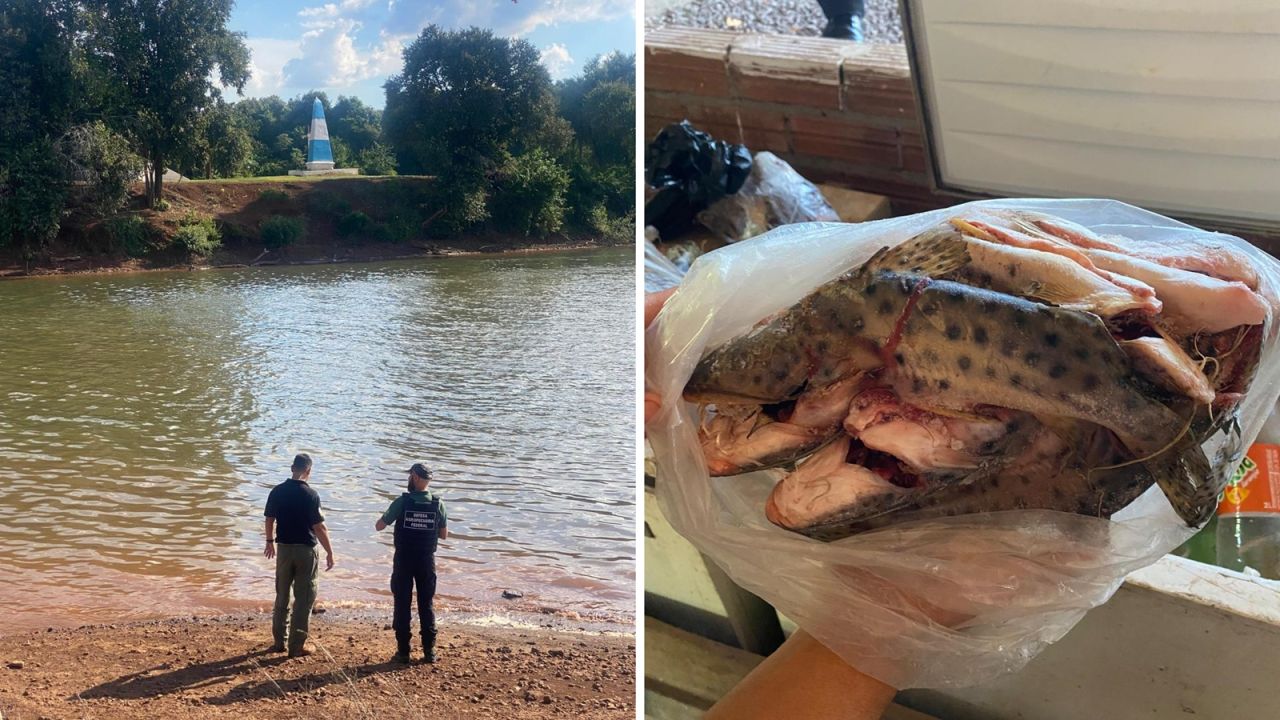 Operação ambiental apreende pescado ilegal do Parque Nacional do Iguaçu em Capanema