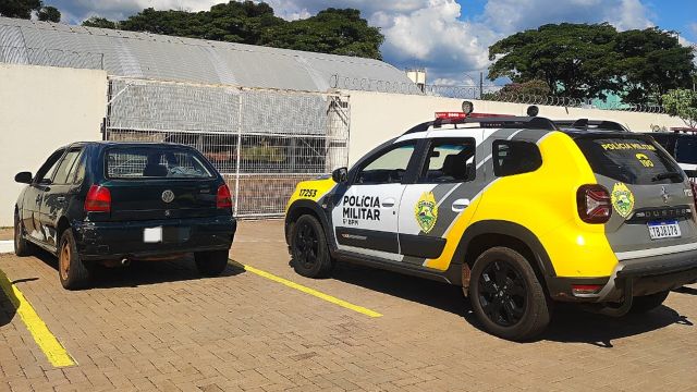 Imagem referente a notícia: Polícia Militar recupera carro furtado na BR-277 e prende suspeito em flagrante em Catanduvas
