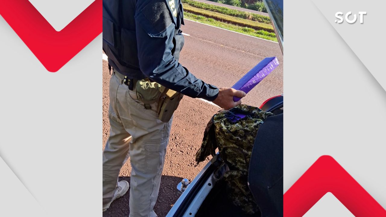 Casal é preso com quase 18 kg de maconha na BR-163 em Cascavel; homem tinha dois mandados em aberto