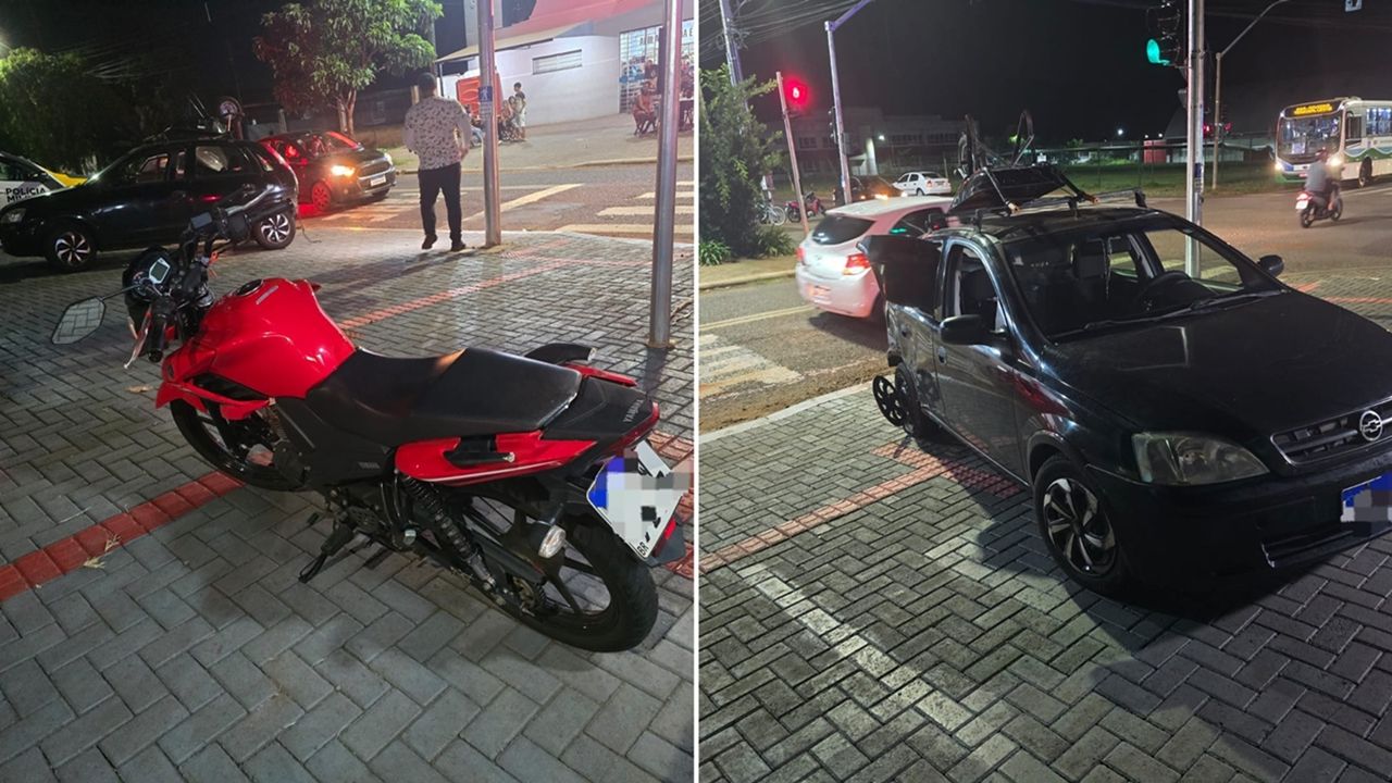Motociclista fica ferido após colisão com carro na Av das Pombas no Bairro Floresta