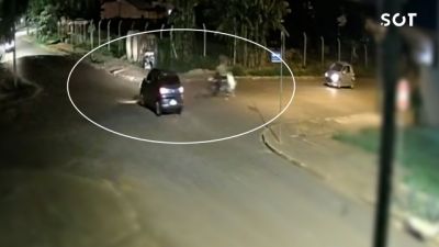 Imagem referente a notícia: Motorista foge após causar acidente grave com motociclista no Jardim Veneza em Cascavel