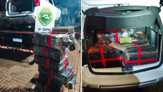 Perseguição na BR-277 termina com quase 188 kg de maconha apreendidos após fuga de suspeito