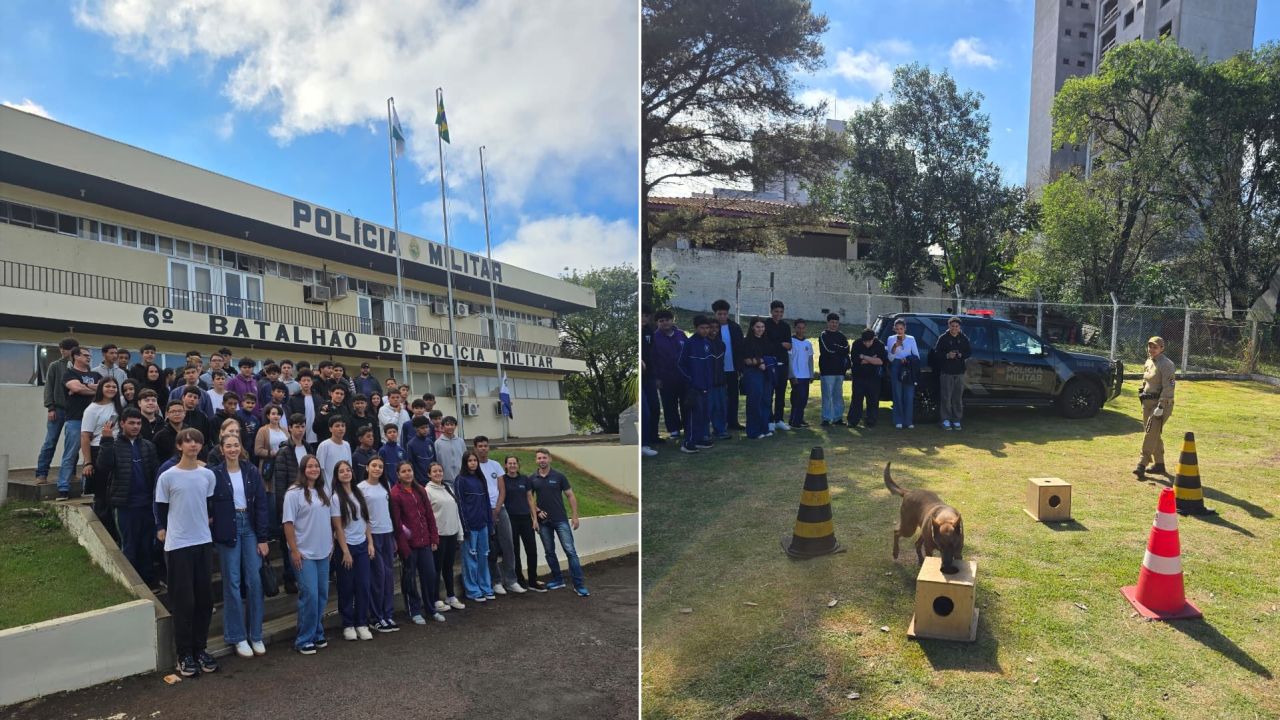 Projeto aproxima estudantes da Polícia Militar e desperta interesse por carreira na segurança pública no Oeste do Paraná