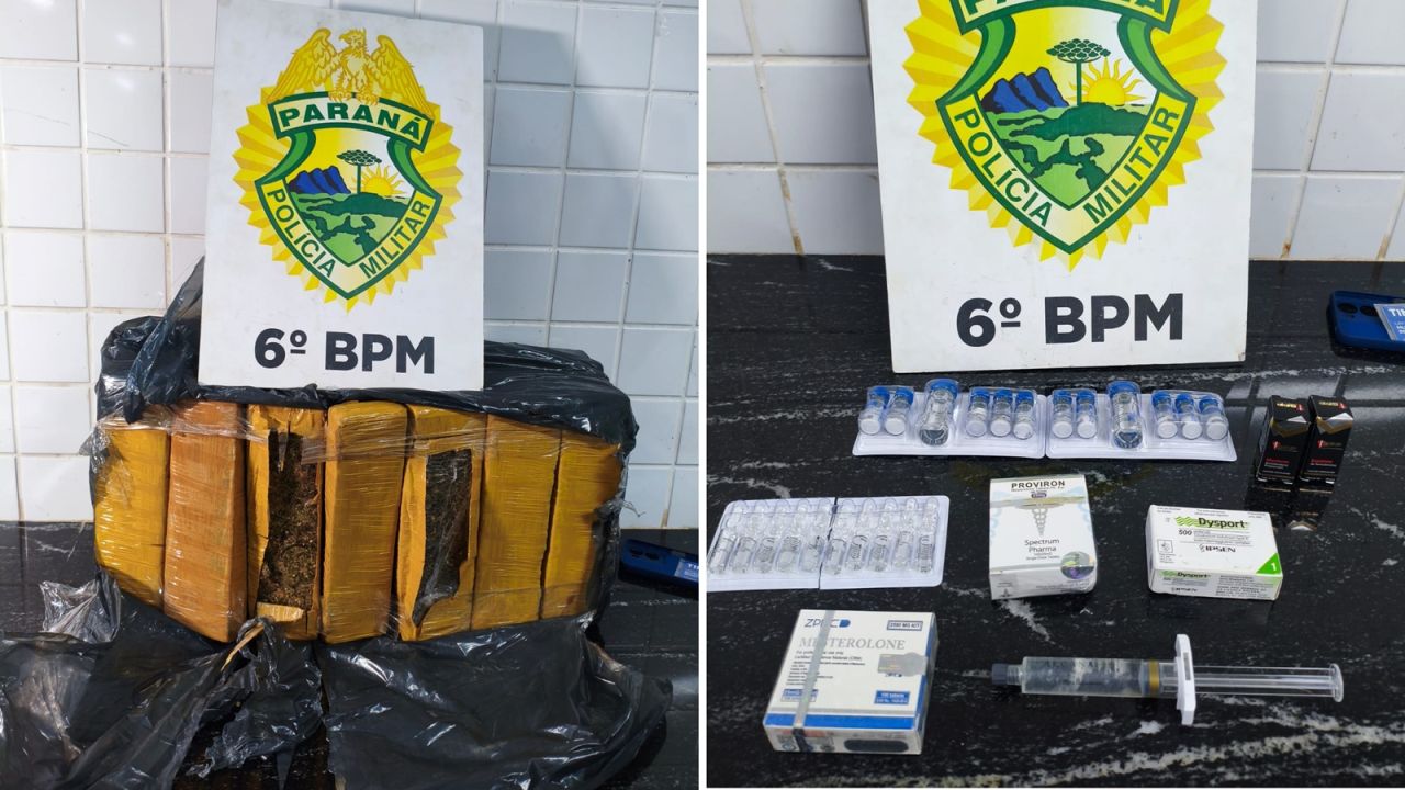 Duas ações da PM resultam em apreensões de drogas e três prisões em Cascavel