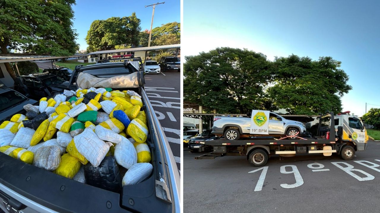 Quase meia tonelada de drogas é apreendida após perseguição policial na PR-317, em Toledo