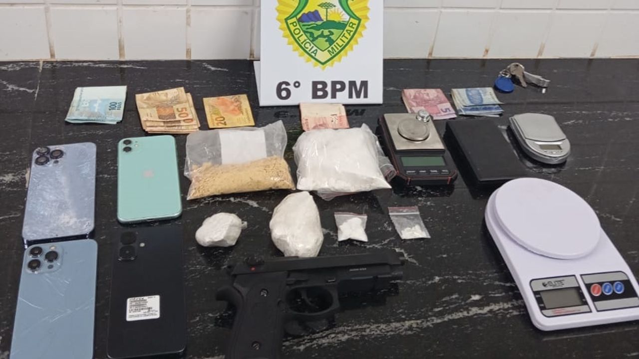 Operação do 6º BPM termina com três presos e apreensão de drogas no bairro Floresta