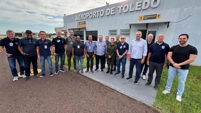 Imagem referente a notícia: Aeroporto Municipal de Toledo recebe inspeção de segurança da ASOCEA