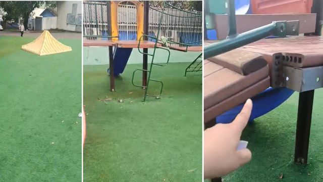 Imagem referente a notícia: Desocupados destroem parquinho no bairro Floresta e moradores denunciam falta de segurança