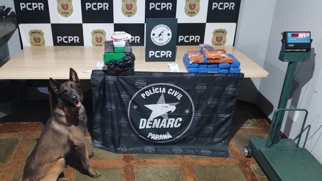 Dupla é presa com mais de 30 kg de maconha durante fiscalização na rodoviária de Cascavel