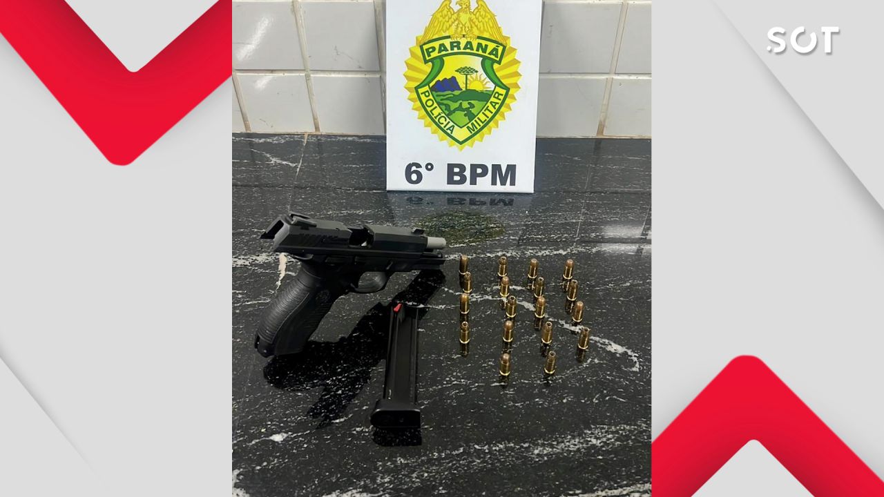 Motorista embriagado é preso com arma irregular após abordagem do Choque no Bairro Floresta, em Cascavel