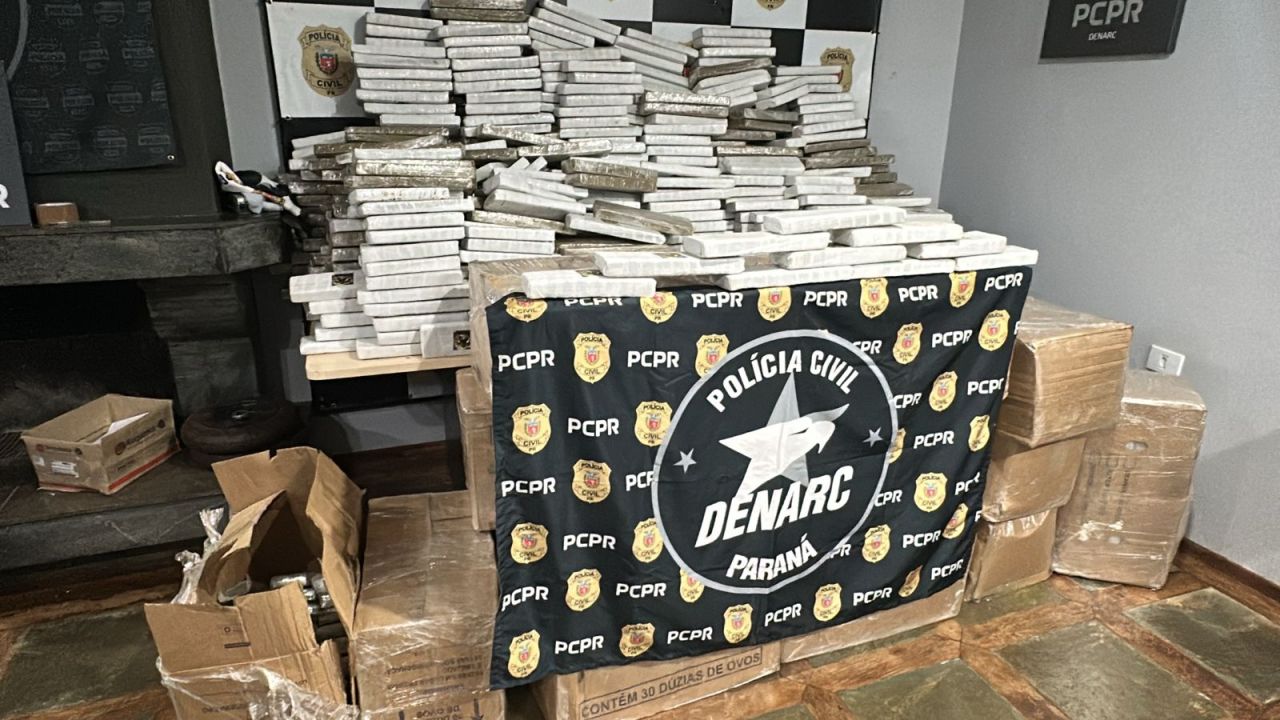 Polícia Civil apreende mais de 1,4 tonelada de maconha e prende suspeito em Cascavel