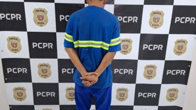 Imagem referente a notícia: Homem de 23 anos é preso em flagrante por estupro de vulnerável após adolescente de 13 anos ser encontrada em sua casa em Cascavel