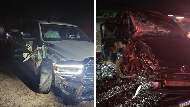 Colisão lateral na PRC-467 deixa dois motoristas feridos em Marechal Cândido Rondon