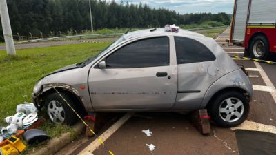 Imagem referente a notícia: Colisão transversal deixa jovem morta e mulher gravemente ferida na PRC-272 em Iporã