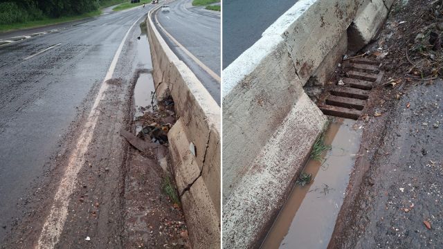 Imagem referente a notícia: Via Campo inicia recuperação de drenagem na BR-467 e mapeia obras emergenciais após início da concessão