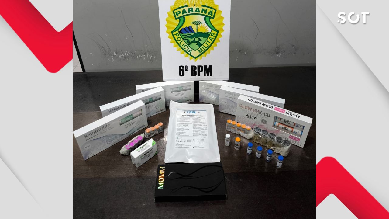 Medicamentos proibidos são apreendidos em ônibus durante operação do Pelotão de Choque em Cascavel