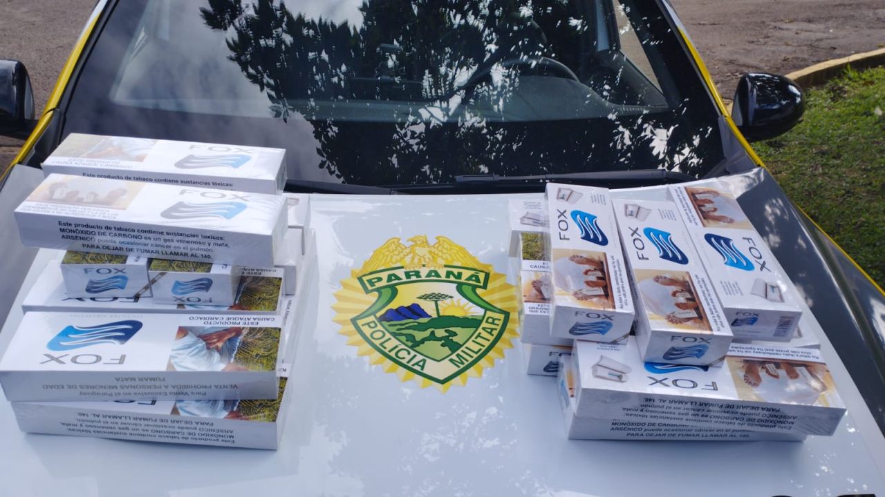 Suspeito abandona cigarros contrabandeados durante fuga e carga é apreendida no Bairro São Cristóvão