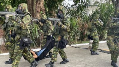 Imagem referente a notícia: Exercício prepara militares para cenários de crise biológica, nuclear, química e radiológica