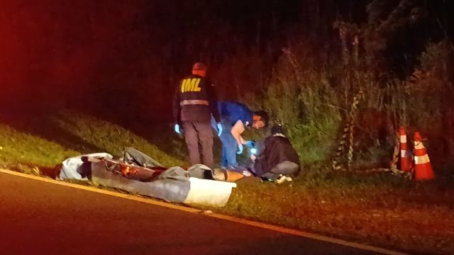 Imagem referente a notícia: Indígena de 61 anos morre atropelado na PR-473 e motorista foge sem prestar socorro em Nova Laranjeiras