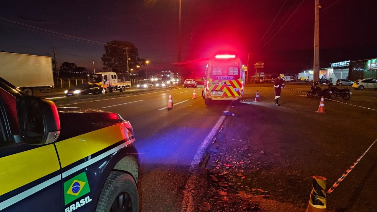 Idoso morre atropelado ao tentar atravessar a BR-373 para pegar ônibus em Ponta Grossa