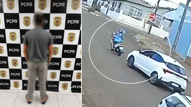 Imagem referente a notícia: Motorista é preso por tentativa de homicídio após acidente grave que amputou perna de motociclista em Cascavel