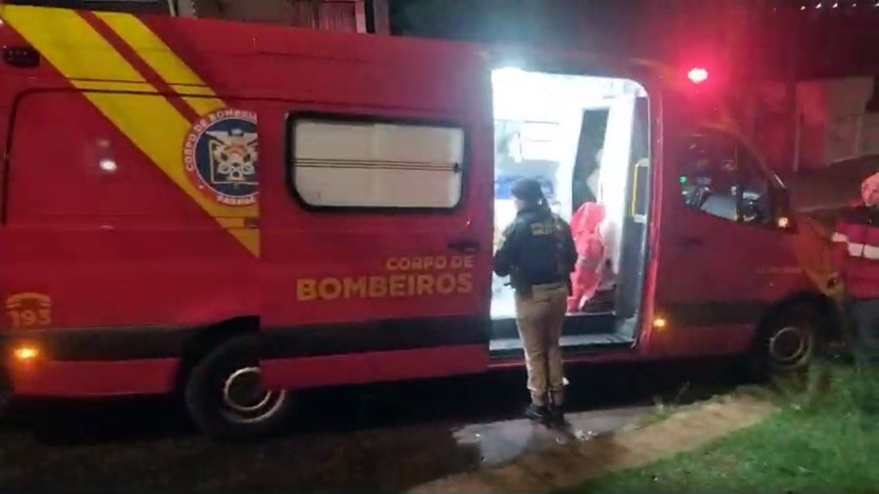 Briga entre casal termina com dois feridos e mobiliza bombeiros e PM em Cascavel