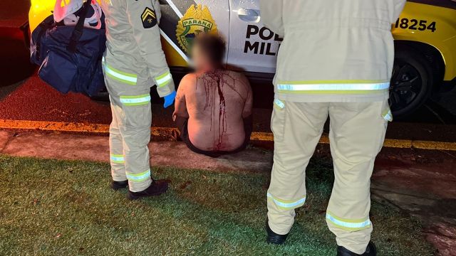 Briga entre casal termina com dois feridos e mobiliza bombeiros e PM em Cascavel