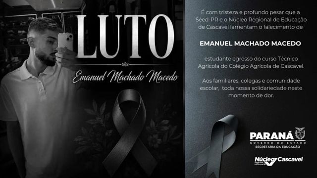 Jovem de 21 anos morre após cinco dias internado por grave acidente de moto em Cascavel