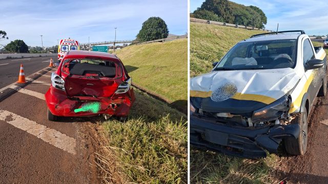 Colisão traseira deixa mulher ferida na PRC-467 em Cascavel; vítima foi levada à UPA Veneza