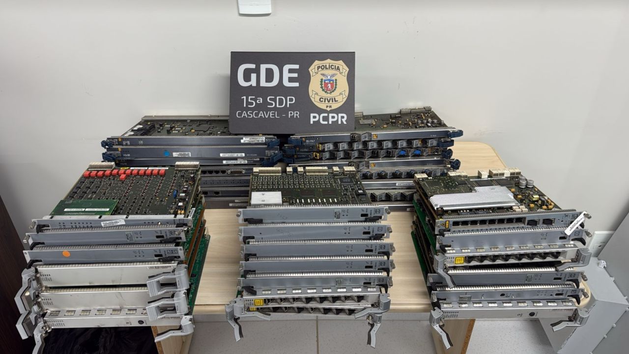 Funcionário é investigado por furtar equipamentos de empresa de telecomunicações em Cascavel; prejuízo chega a R$ 90 mil
