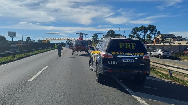 Motociclista morre após bater na traseira de caminhão na BR-277 em Campo Largo; caminhoneiro é levado à delegacia