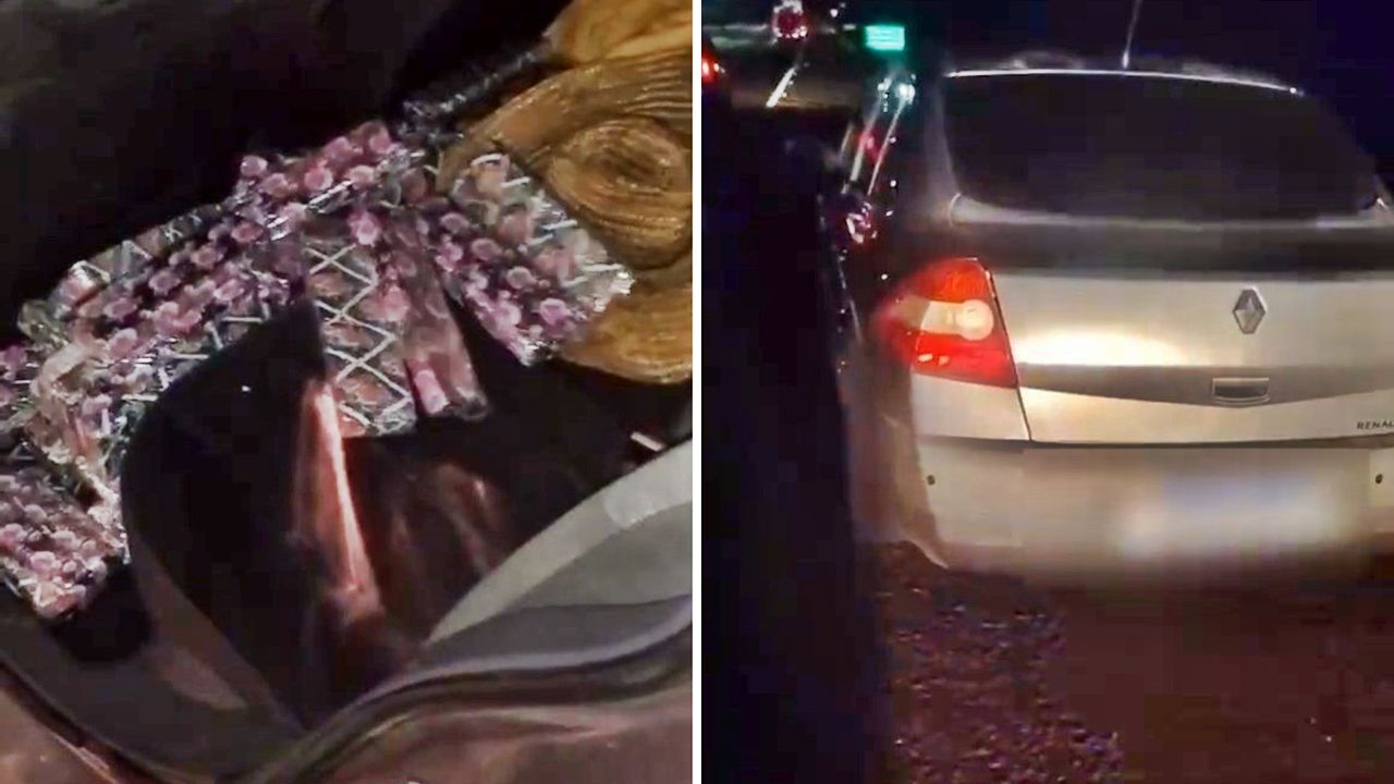 PRF apreende mais de 50 quilos de maconha em carro abandonado na BR-277 em Céu Azul