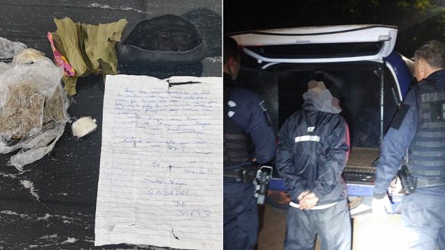 Jovem é preso com drogas e carta de amor que indicaria entrega em unidade prisional de Cascavel
