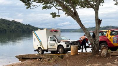 Imagem referente a notícia: Homem morre afogado após cair de jet ski em praia artificial de Cruzeiro do Iguaçu