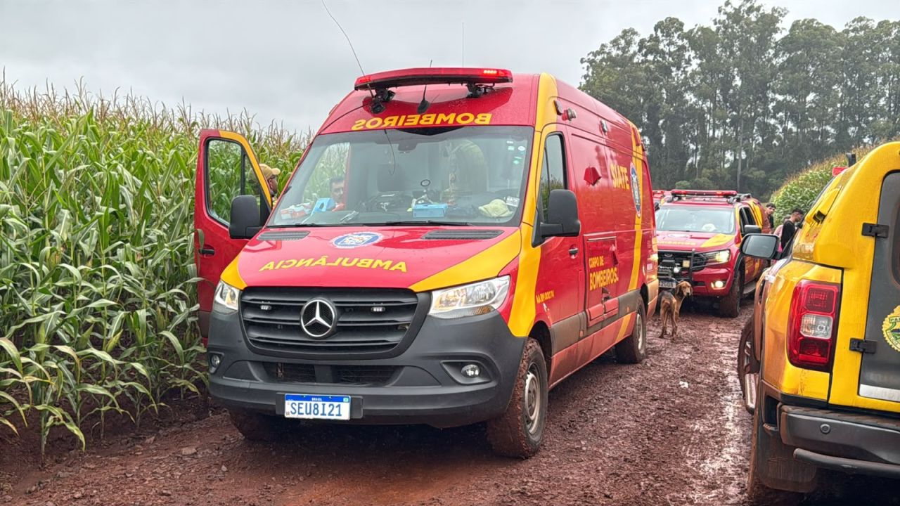 Homem é encontrado baleado em milharal e mobiliza equipes do Corpo de Bombeiros em Cascavel