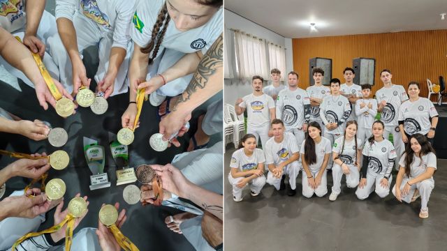 Imagem referente a notícia: Delegação de Cascavel conquista vice-campeonato geral e 13 medalhas no Paranaense do Vale do Ivaí de Capoeira