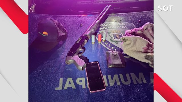 Imagem referente a notícia: Homem é preso com espingarda calibre 12 e munições durante ação da Guarda Municipal em Cascavel