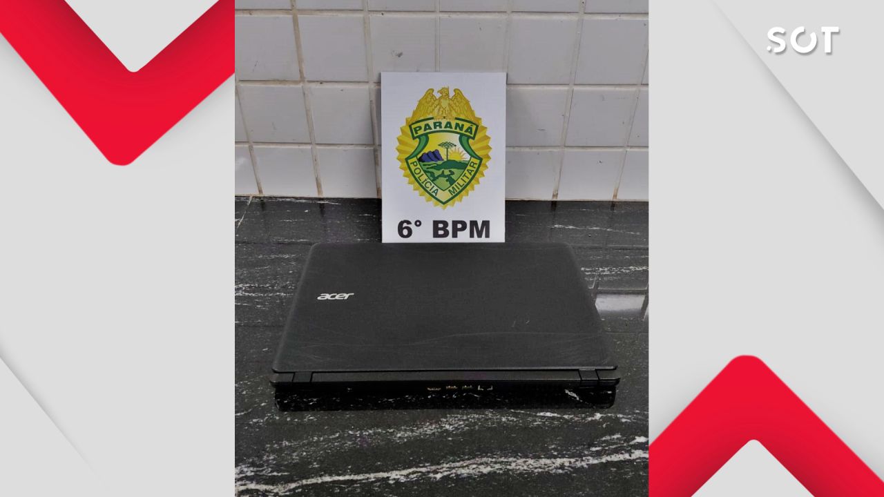 Homem é preso após arrombar comércio e furtar notebook no Centro de Cascavel