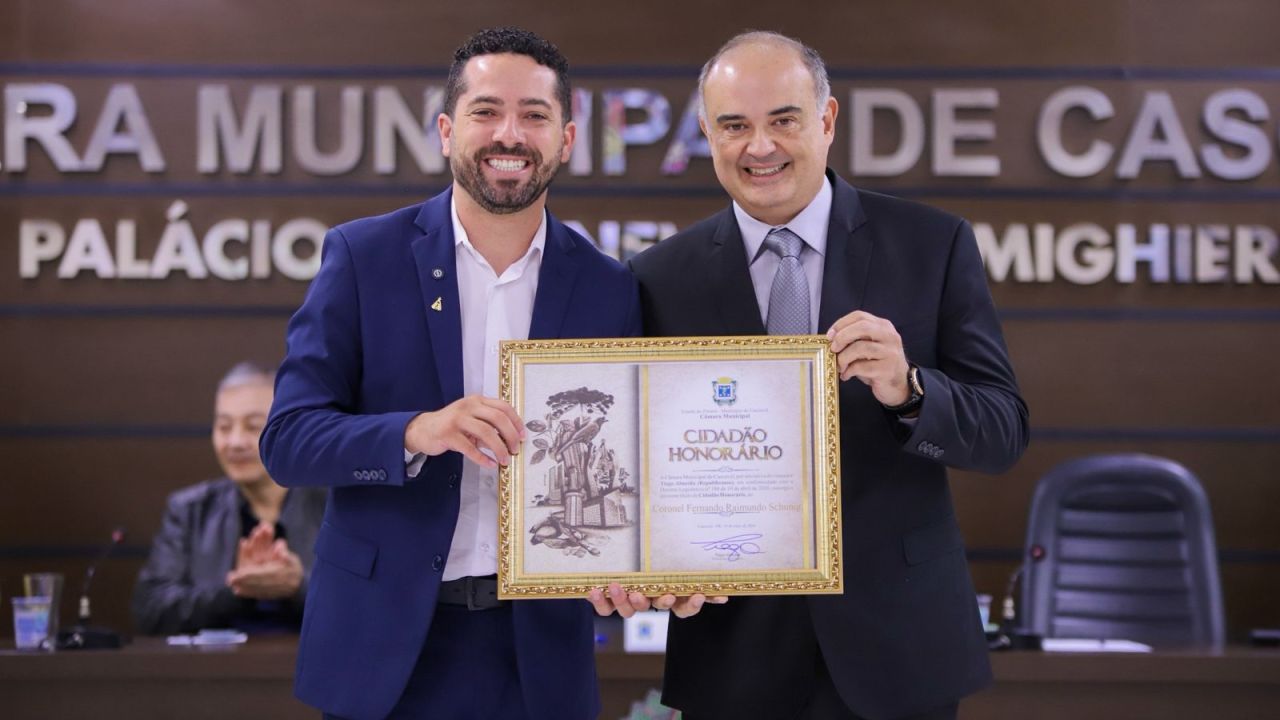 Coordenador da Defesa Civil do Paraná, cel. Fernando Schunig se torna Cidadão Honorário