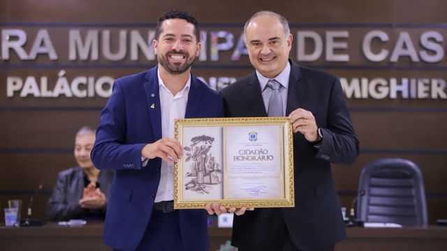 Coordenador da Defesa Civil do Paraná, cel. Fernando Schunig se torna Cidadão Honorário