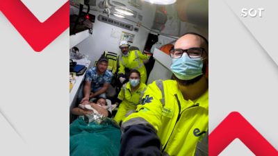 Imagem referente a notícia: EPR Iguaçu registra segundo nascimento da semana em ambulância, o primeiro na região Sudoeste
