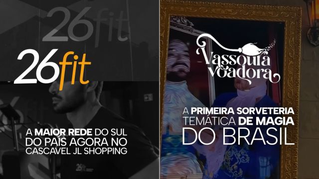Imagem referente a notícia: Cascavel JL Shopping anuncia academia e cafeteria temática para ampliar lazer e bem-estar