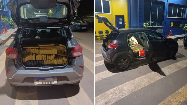 Imagem referente a notícia: PRF apreende mais de 1,1 tonelada de drogas em menos de 24 horas na região de fronteira do Paraná